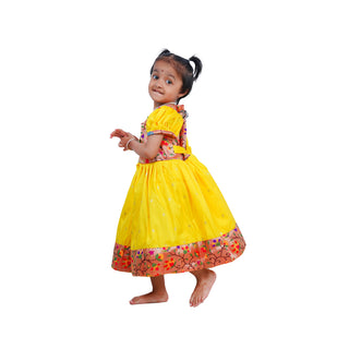 Muktai Paithani Frock - Yellow