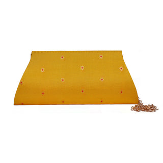 Paithani Damaru Clutch - Yellow