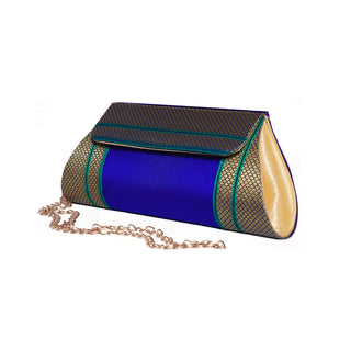 Paithani Damaru Clutch - Violet