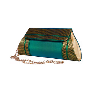 Paithani Damaru Clutch - Morpankhi