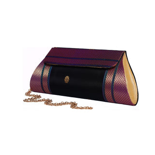 Paithani Damaru Clutch - Black