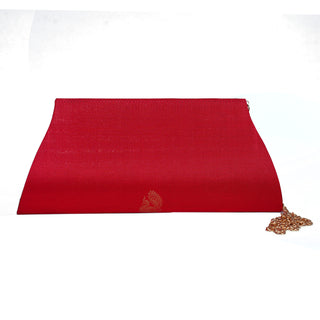 Paithani Damaru Clutch - Rani Pink