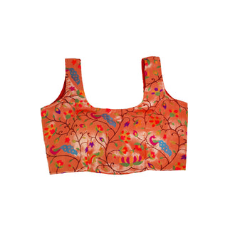 Paithani Sleeveless Blouse - New New All over design
