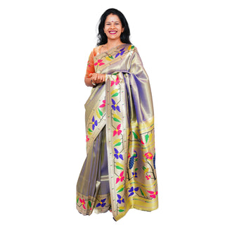 Aadya - Parrot Green with Blue
