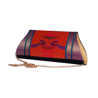 Paithani Mor Clutch - Black
