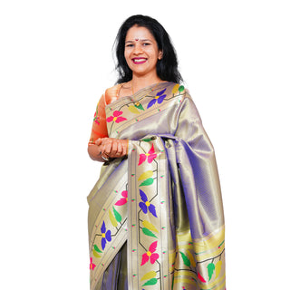 Aadya - Parrot Green with Blue