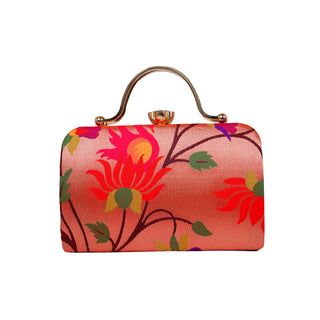 Paithani All Over Design Frame Clutch 8