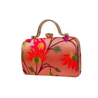 Paithani All Over Design Frame Clutch 8
