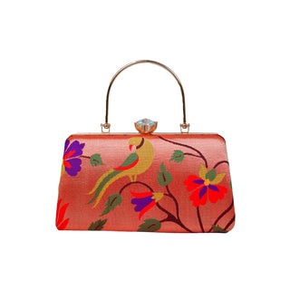 Paithani All Over Design Frame Clutch 9