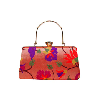 Paithani All Over Design Frame Clutch 9