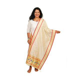 Divya Short Dupatta - Off White