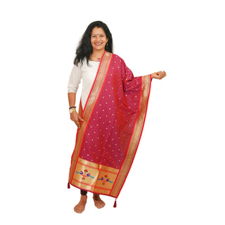 Divya Short Dupatta - Maroon