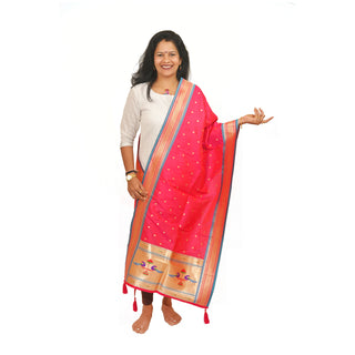 Divya Short Dupatta - Pink