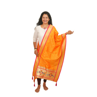 Divya Short Dupatta - Orange