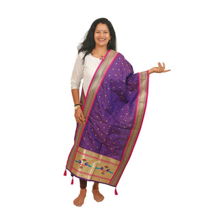 Divya Short Dupatta - Violet