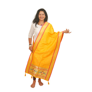 Divya Short Dupatta - Yellow