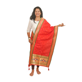 Divya Short Dupatta - Red