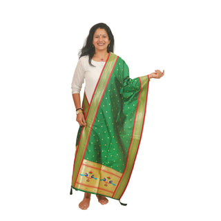 Divya Short Dupatta - Green