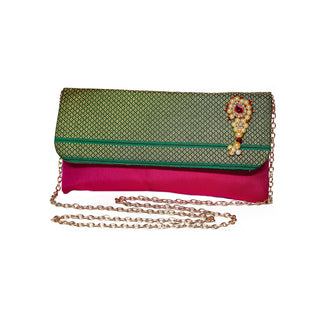 Paithani Nath Sling - Rani Pink