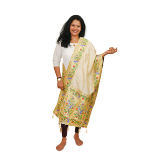 Paithani Butti Dupatta - Off White