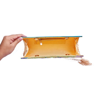 Paithani Medium Clutch - Maroon