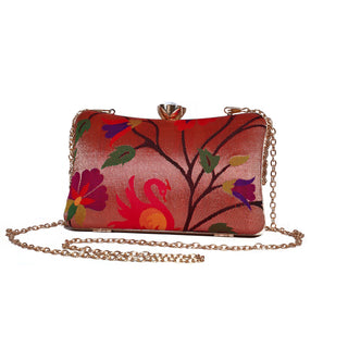 Paithani All Over Design Frame Clutch 4