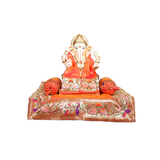 Paithani Aasan Set - Peach