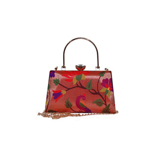 Paithani All Over Design Frame Clutch 5