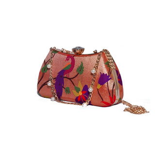 Paithani All Over Design Frame Clutch 6