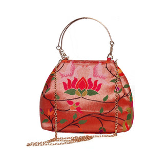 Paithani All Over Design Van Shape Bag