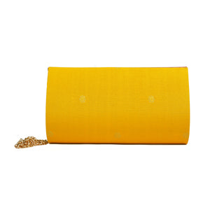 Paithani Small Clutch - Yellow