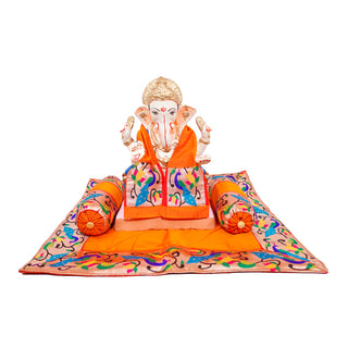 Paithani Aasan Set - Orange