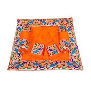 Paithani Aasan Set - Orange