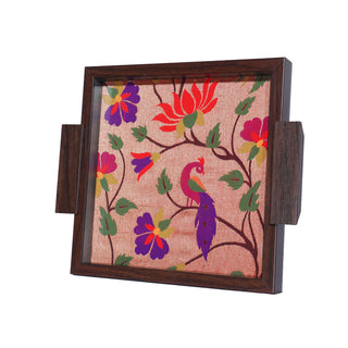 Paithani Tray - 4 Cup