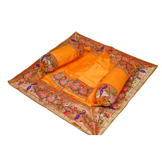 Paithani Aasan Set - Orange