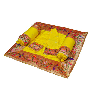 Paithani Aasan Set - Yellow
