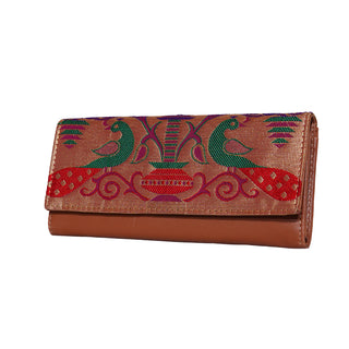 Paithani Wallet - Bronze