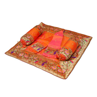 Paithani Aasan Set - Peach
