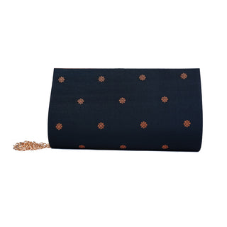 Paithani Small Clutch - Black