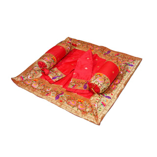 Paithani Aasan Set - Red