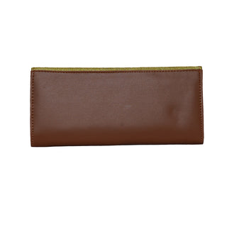 Paithani Wallet - Golden Brown