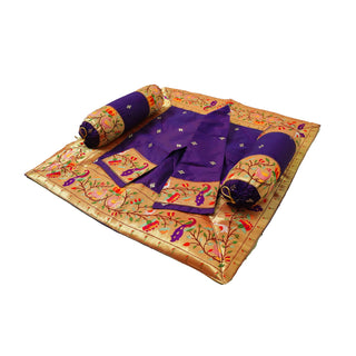 Paithani Aasan Set - Purple