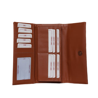 Paithani Wallet - Golden Brown