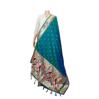 Paithani Traingle Dupatta - Mor Kanthi