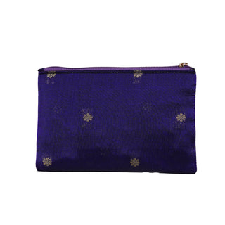 Paithani Flat Purse - Violet