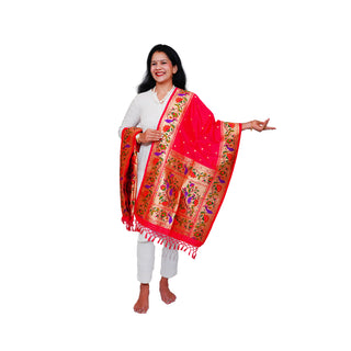 Paithani Butti Dupatta - Pink
