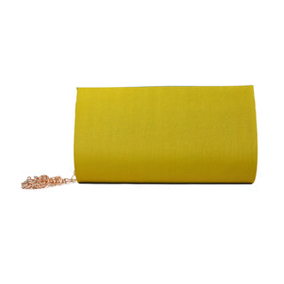 Paithani Small Clutch - Yellow Mustard