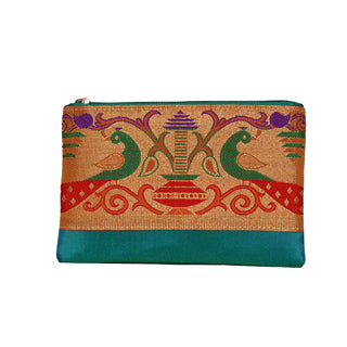 Paithani Flat Purse - Morpankhi