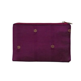 Paithani Flat Purse - Amsuli / Plum