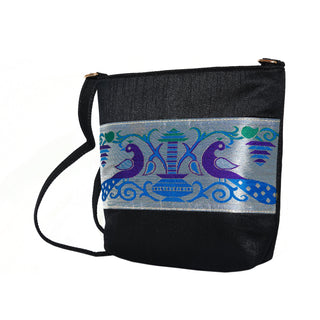 Paithani Sling Bag - Black